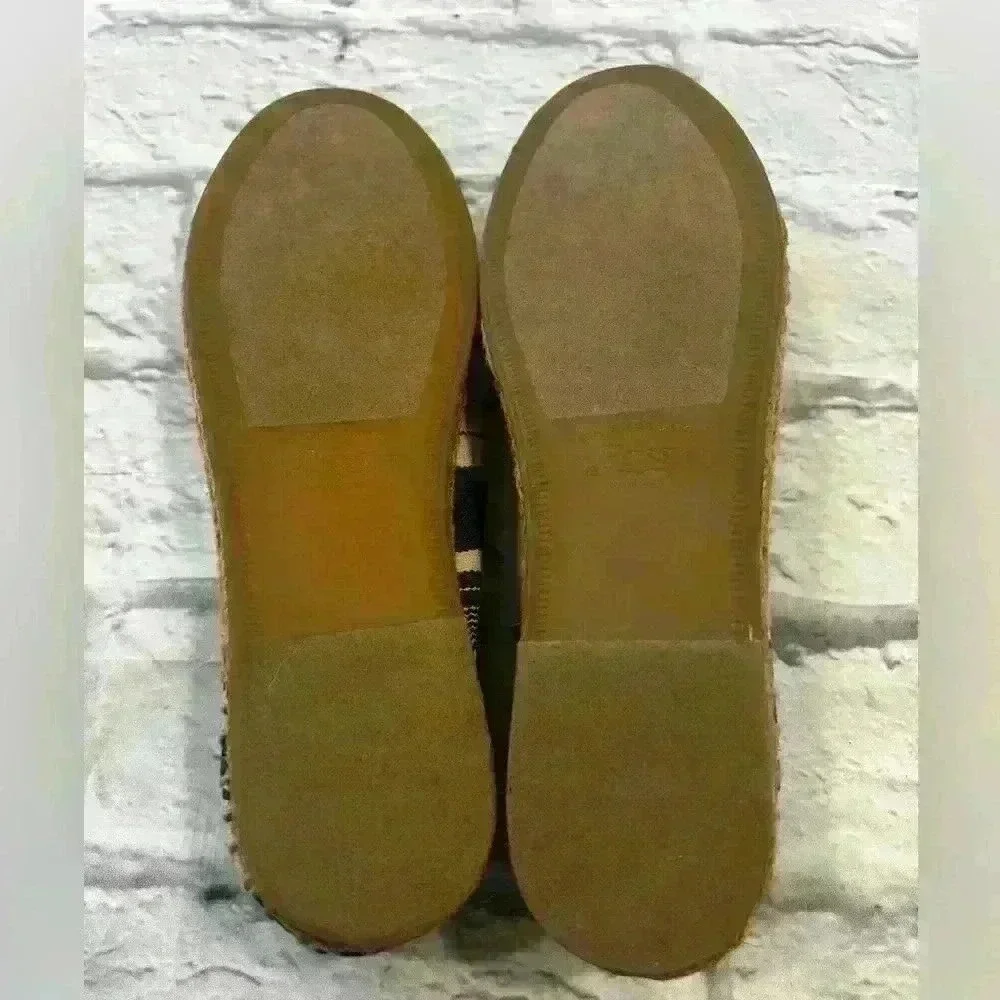 G.H Bass & Co. Women's Striped Espadrille‎ Flats Casual Slip On Shoes Size 9